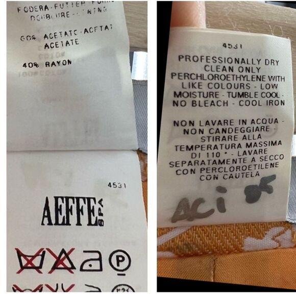 Moschino Cheap and Chic Pencil Skirt Tangerine Orange Embroidered Floral 12 - Picture 14 of 15